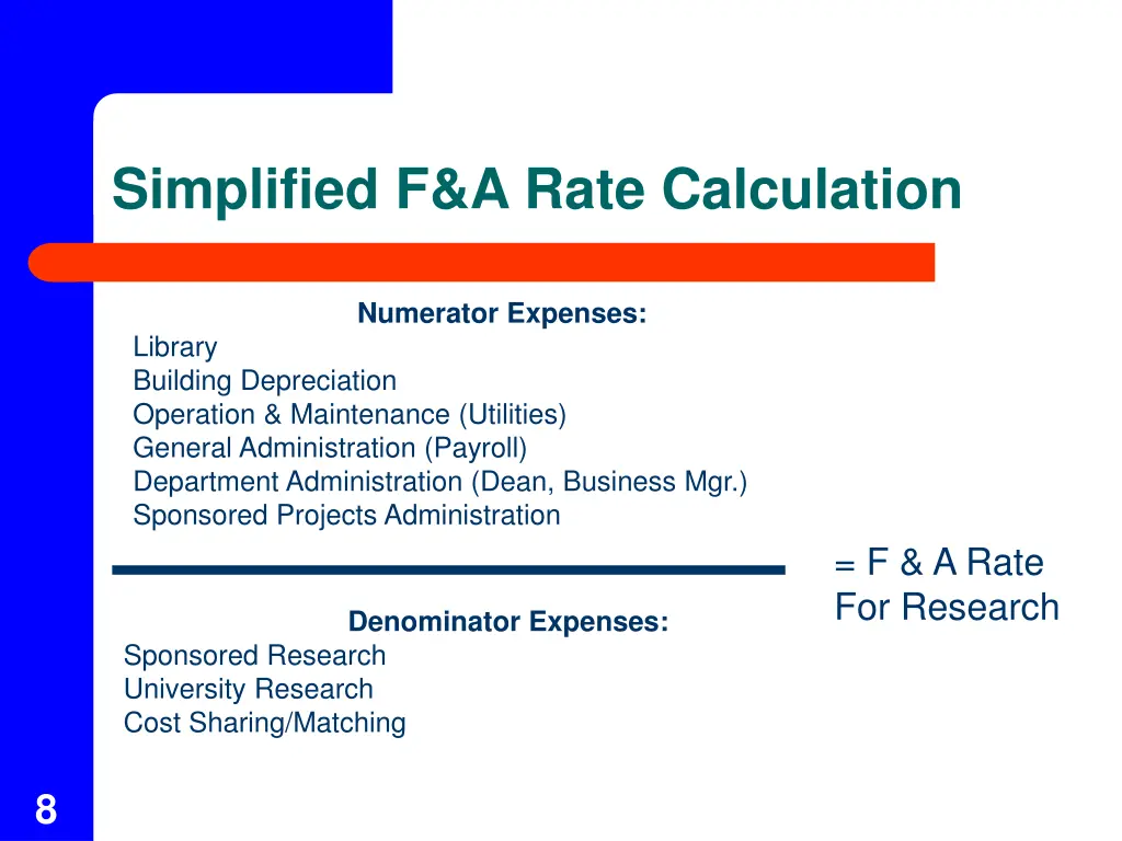 simplified f a rate calculation