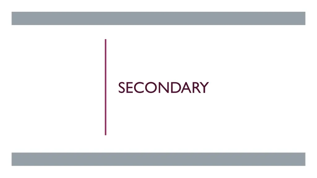 secondary