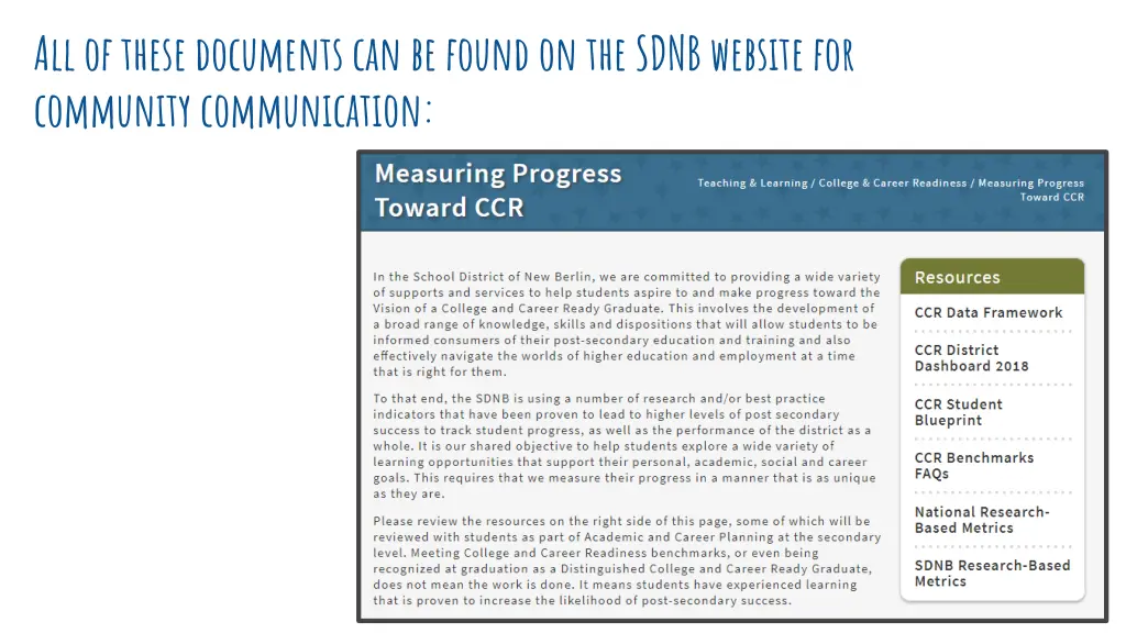 all of these documents can be found on the sdnb