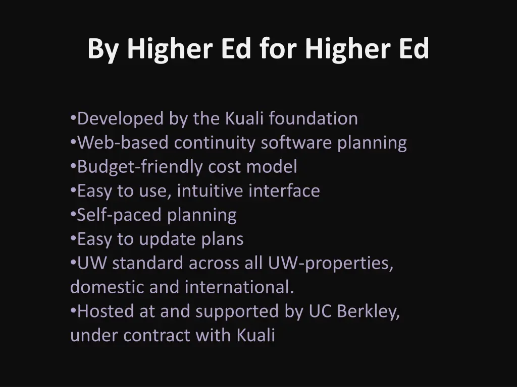 by higher ed for higher ed
