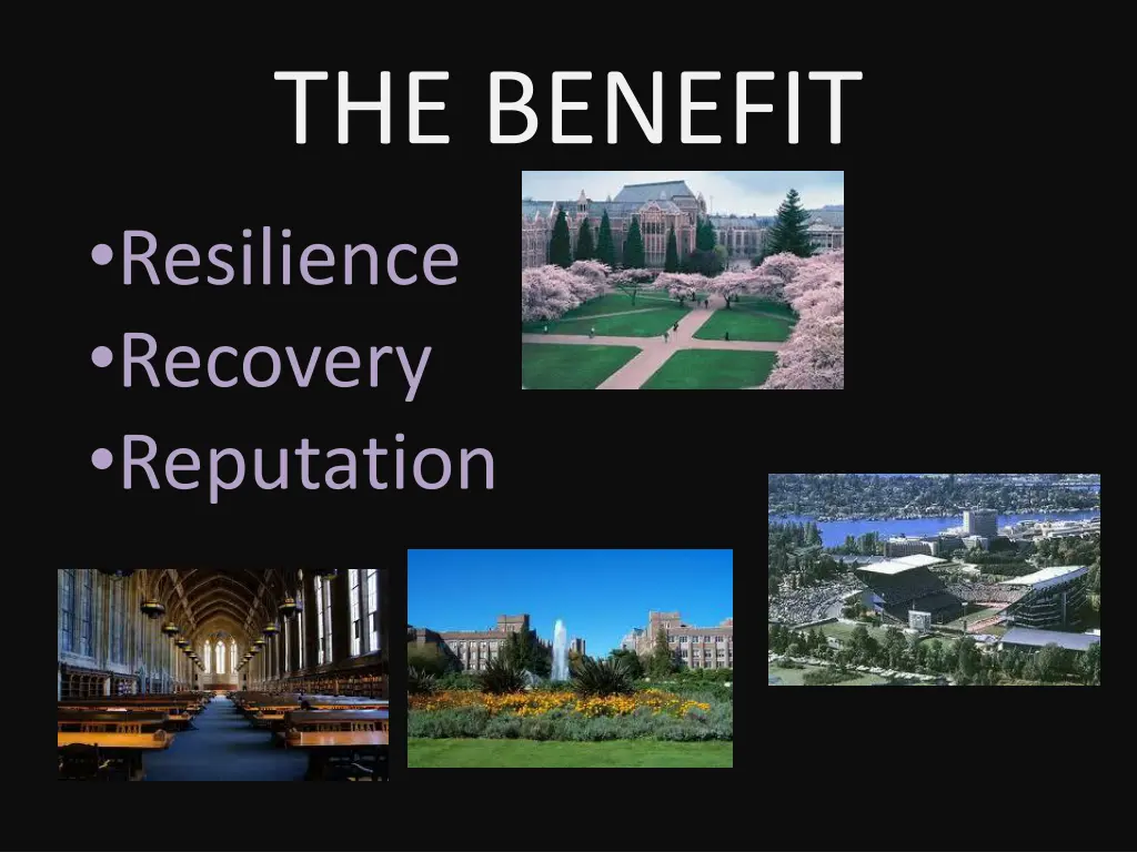 the benefit resilience recovery reputation