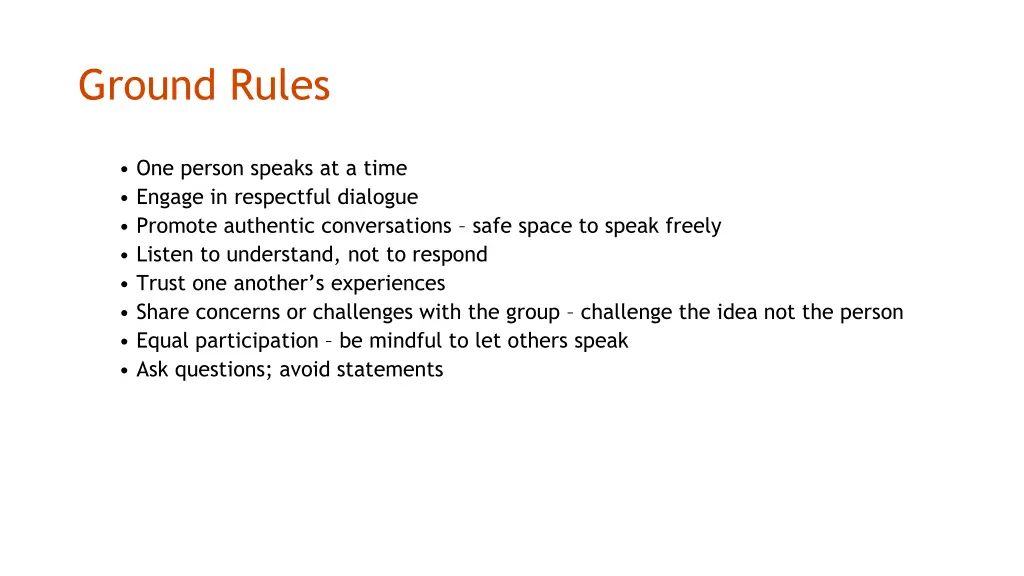 ground rules