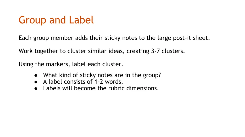 group and label
