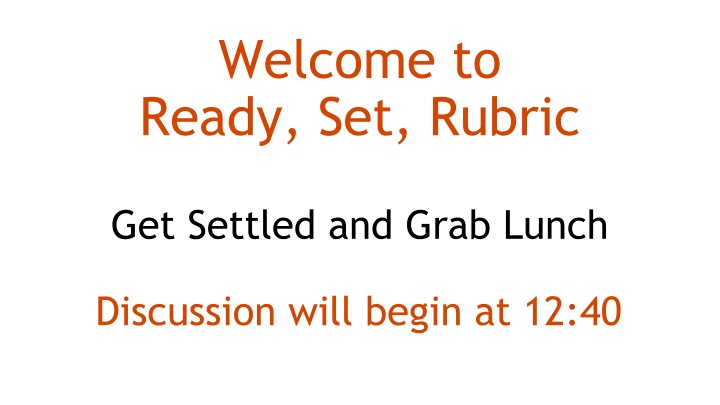 welcome to ready set rubric