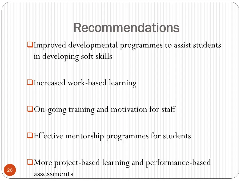 recommendations recommendations