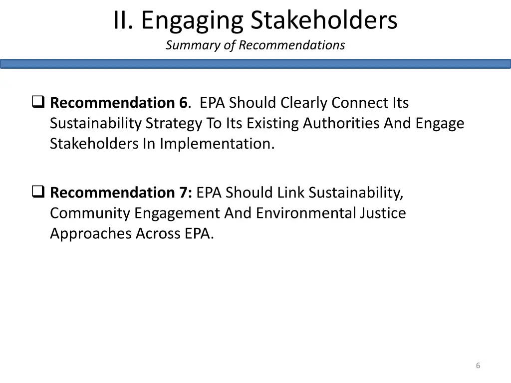 ii engaging stakeholders summary