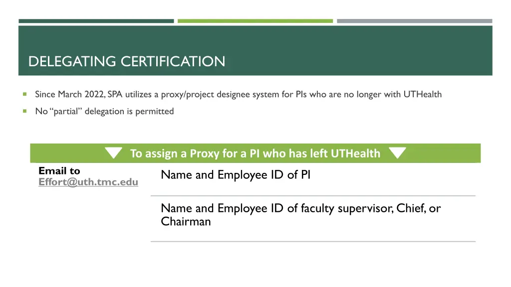 delegating certification