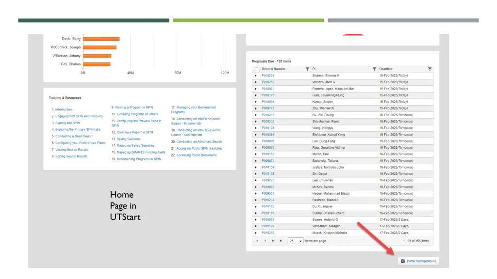 home page in utstart