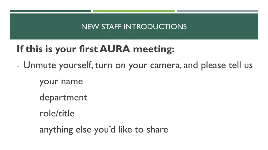 new staff introductions 1