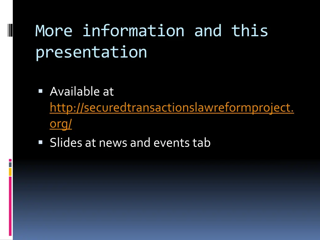 more information and this presentation