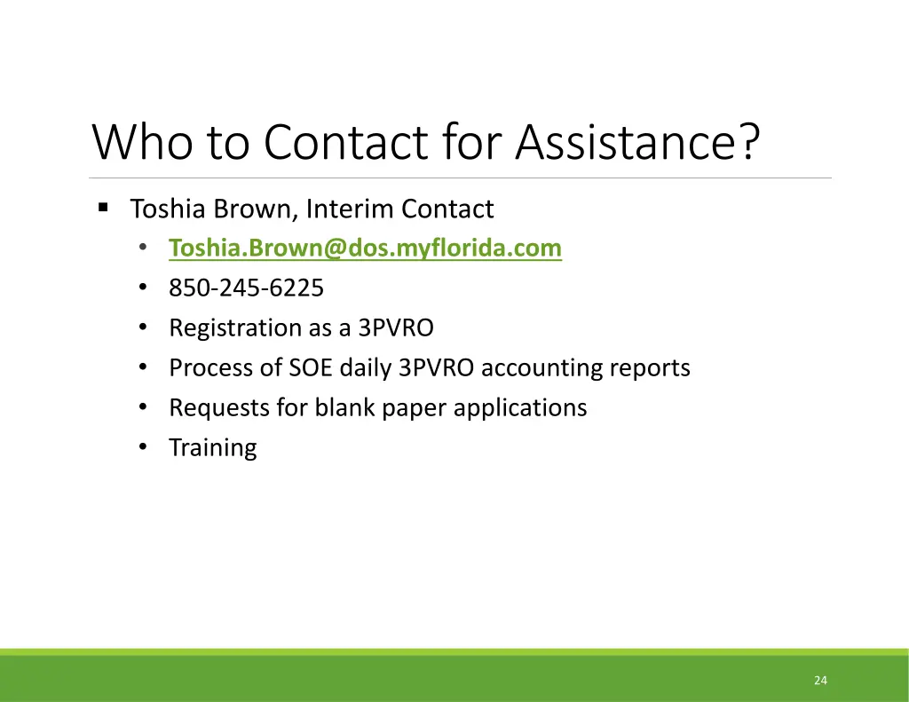 who to contact for assistance