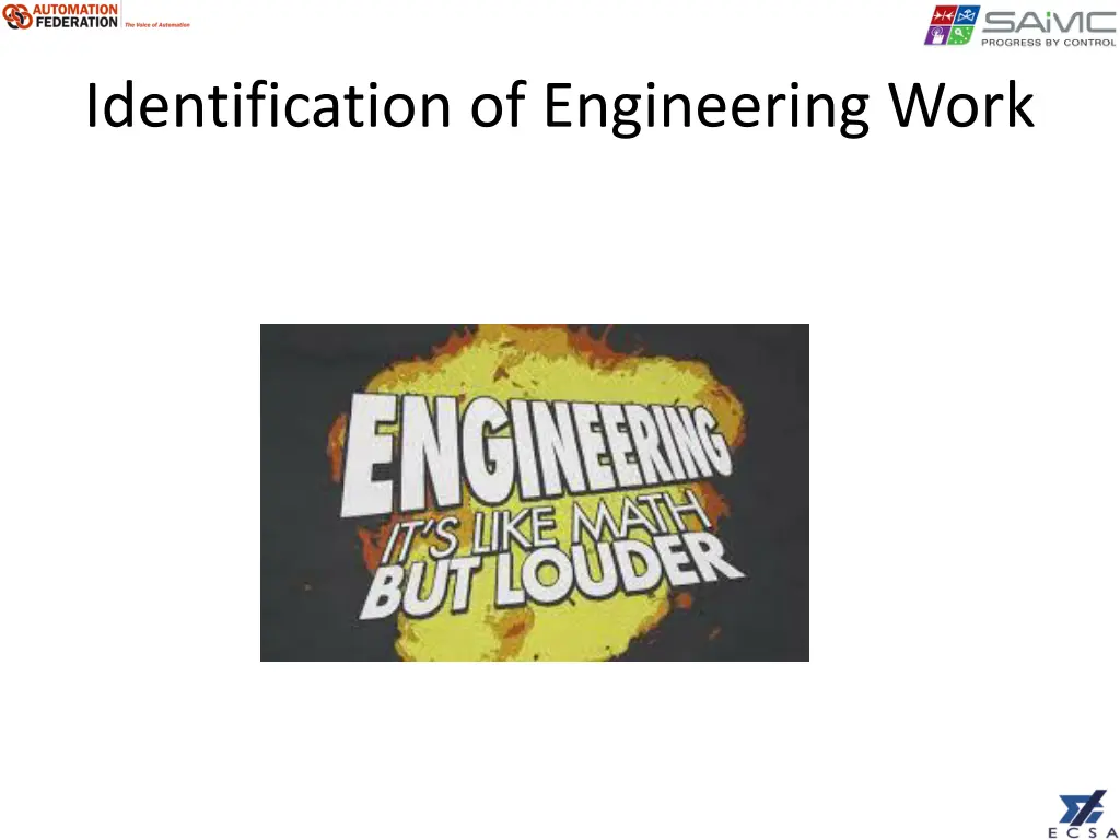 identification of engineering work