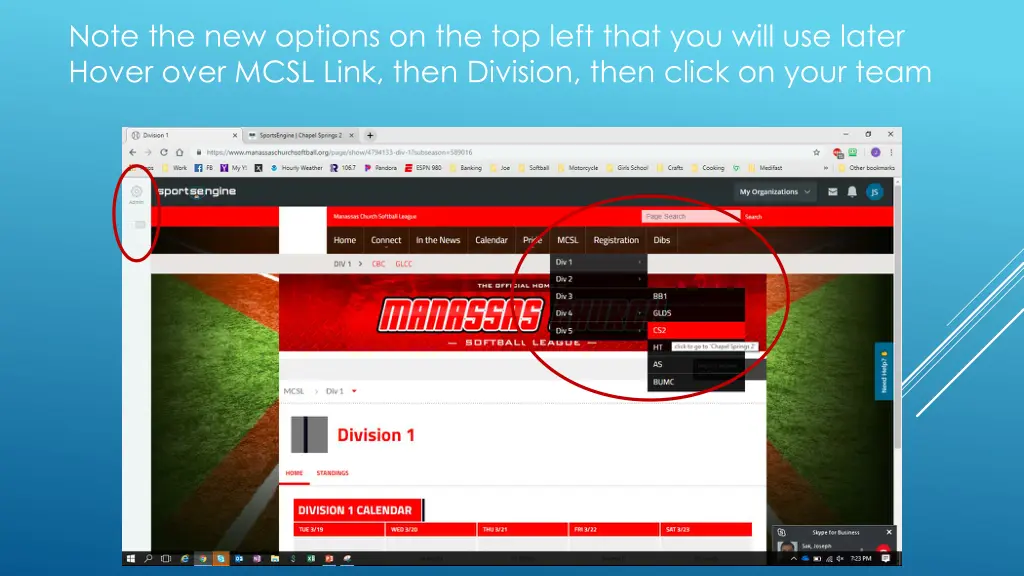 note the new options on the top left that