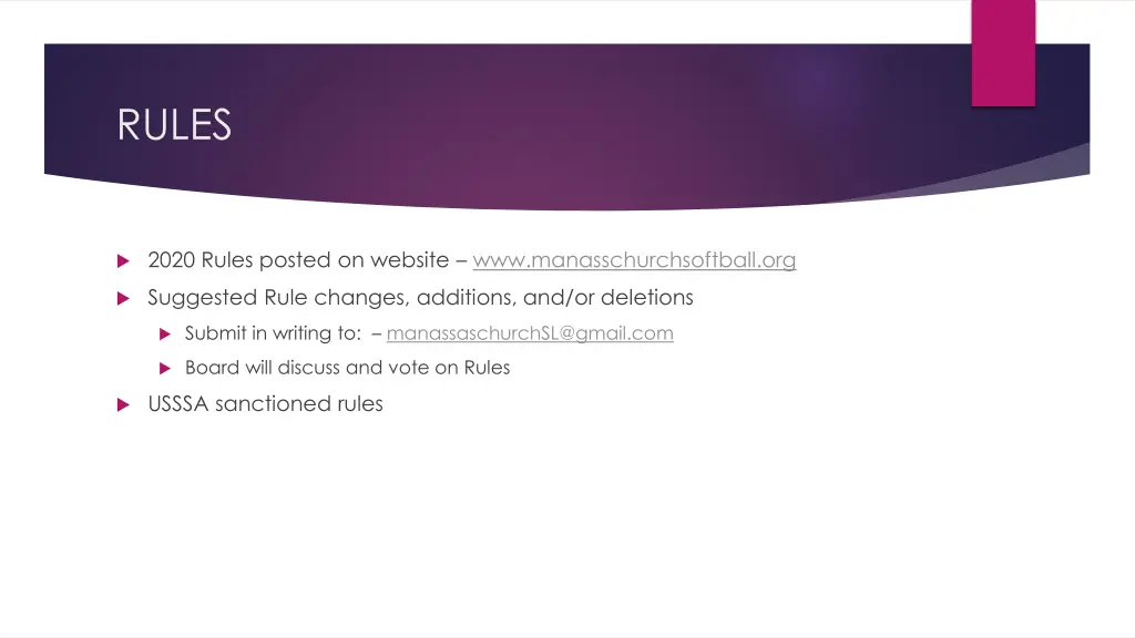 rules