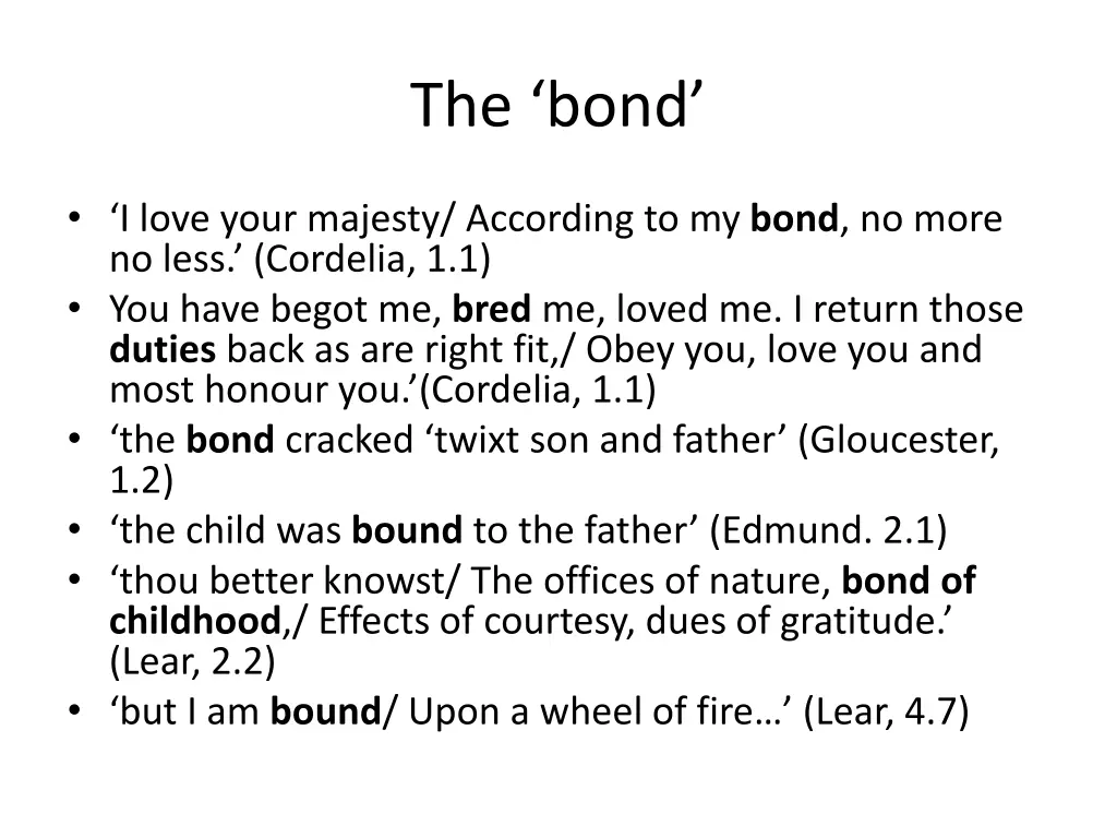 the bond