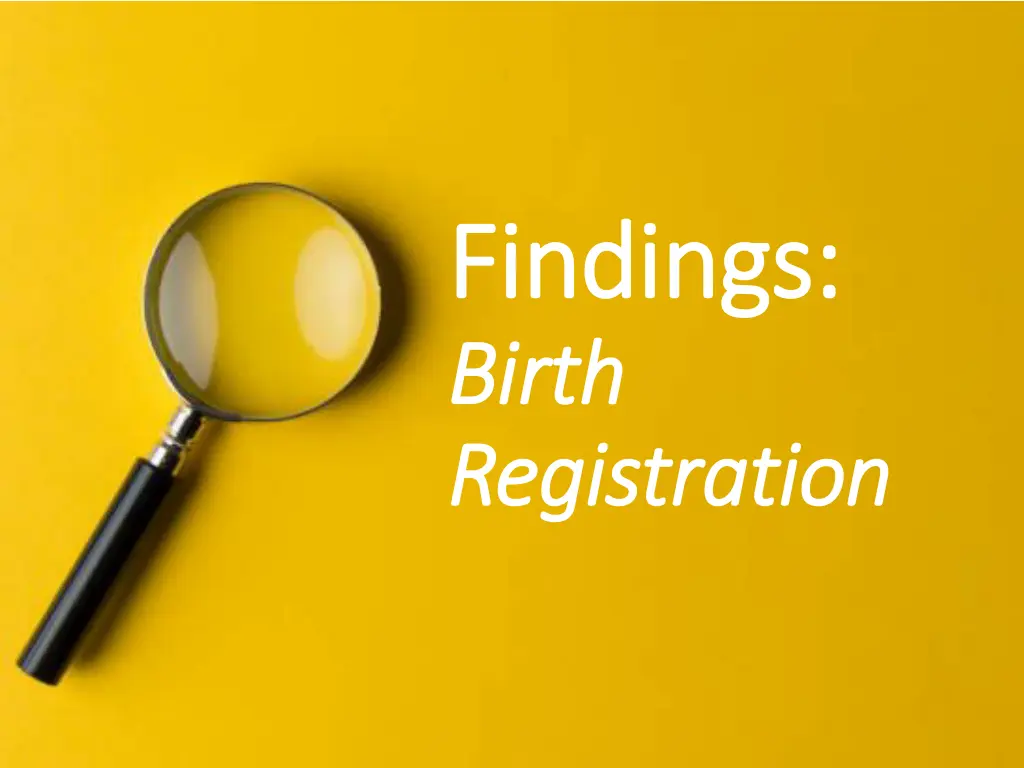 findings findings birth birth registration