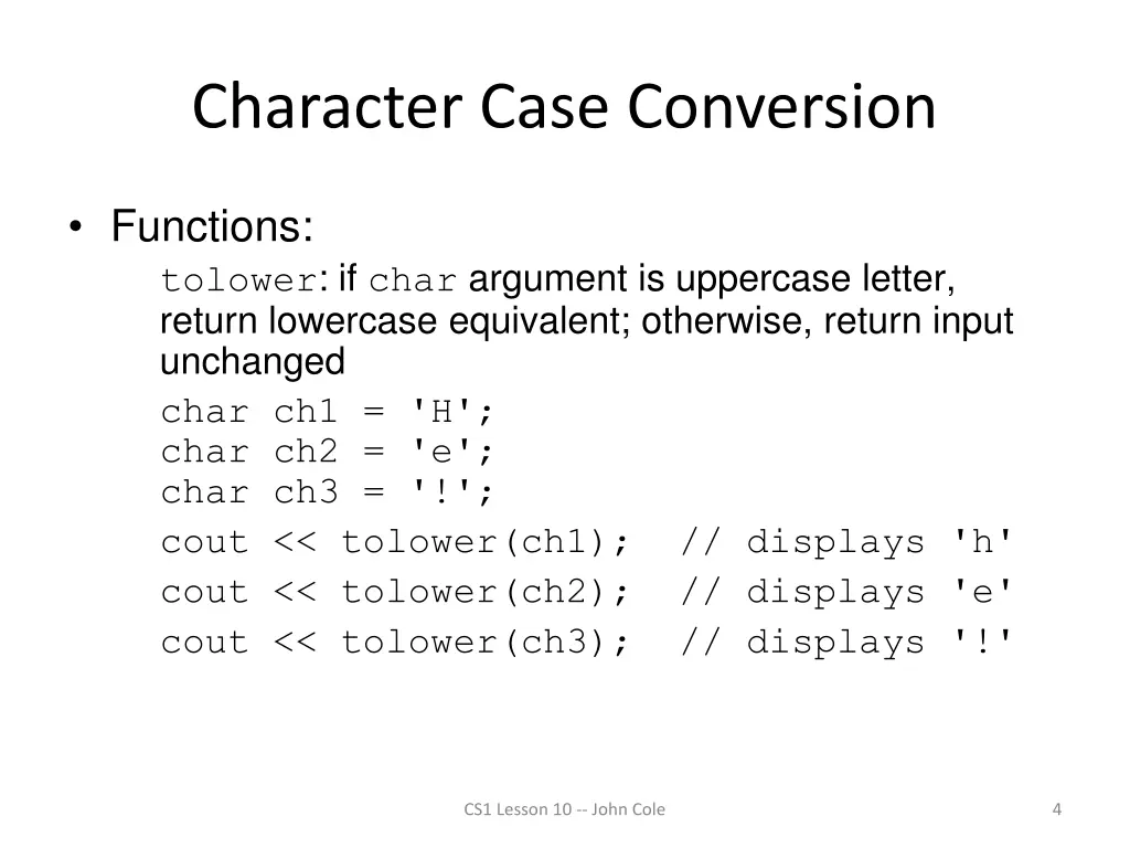 character case conversion 1