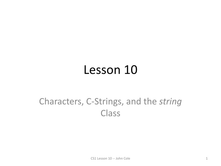 lesson 10