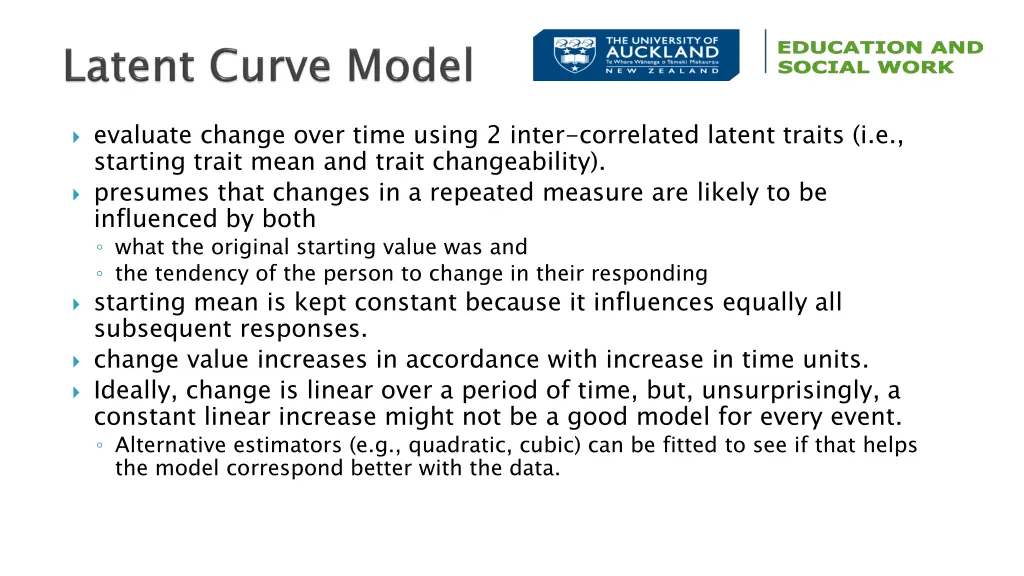 evaluate change over time using 2 inter