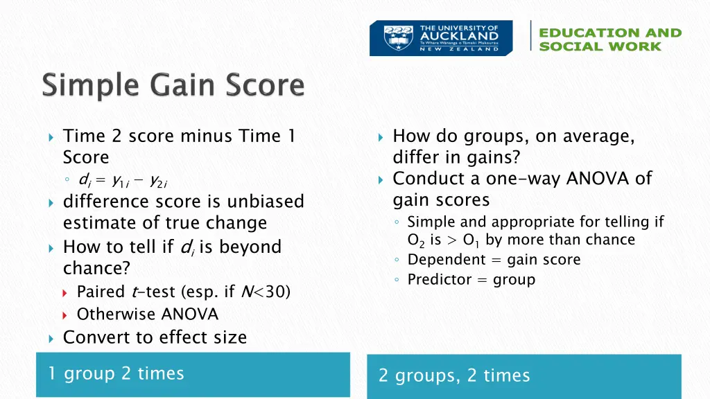 time 2 score minus time 1 score