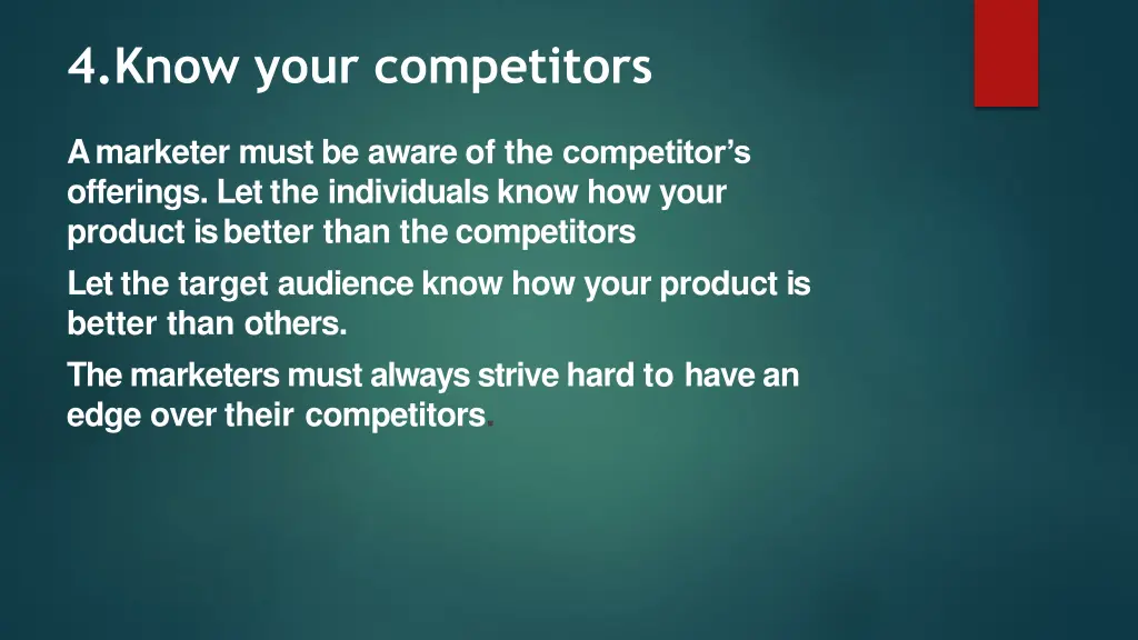 4 know your competitors