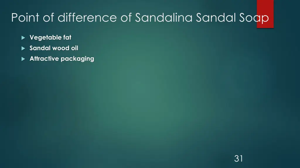 point of difference of sandalina sandal soap