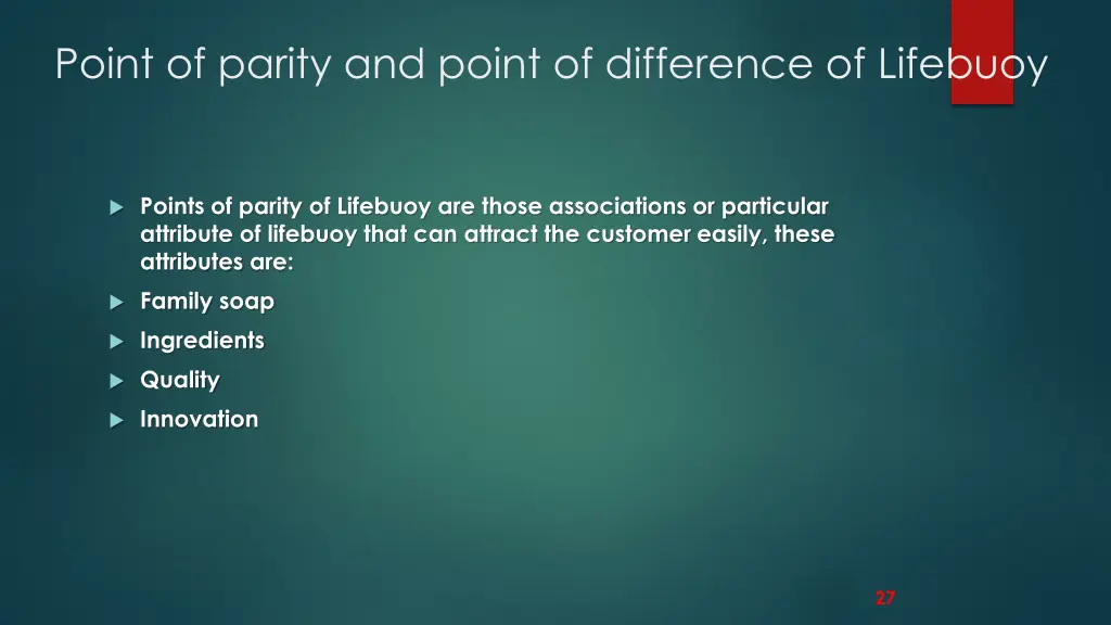 point of parity and point of difference