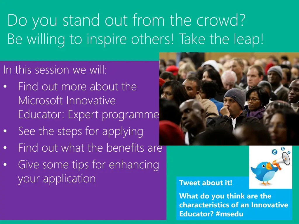 do you stand out from the crowd be willing