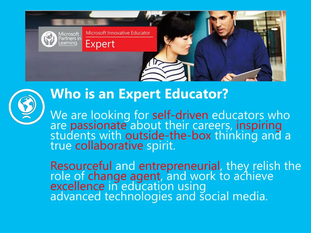 who is an expert educator we are looking for self