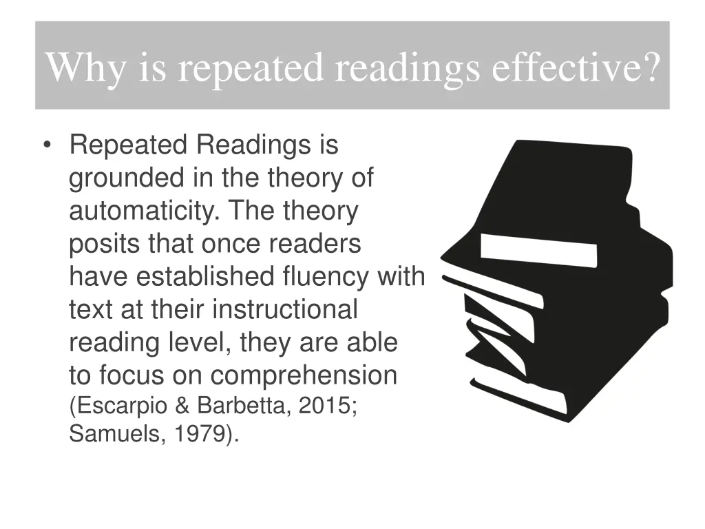why is repeated readings effective