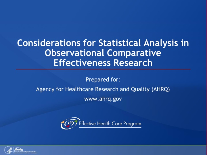 considerations for statistical analysis