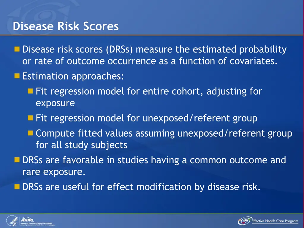 disease risk scores