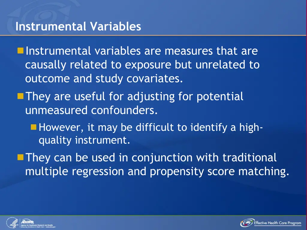 instrumental variables
