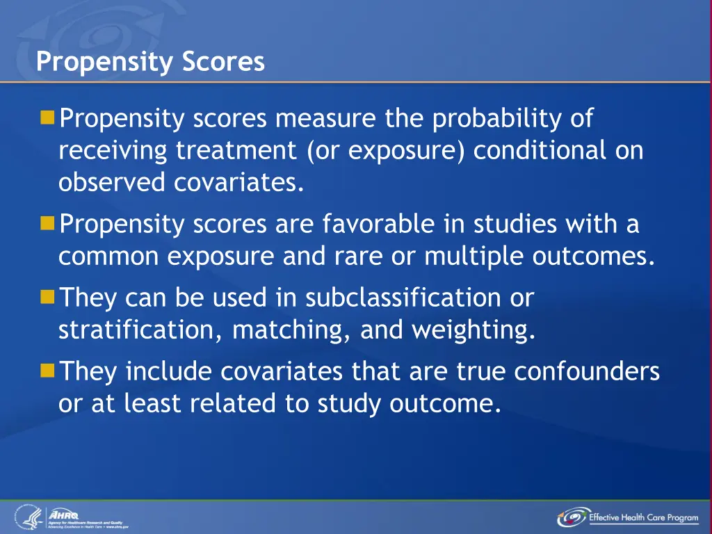 propensity scores