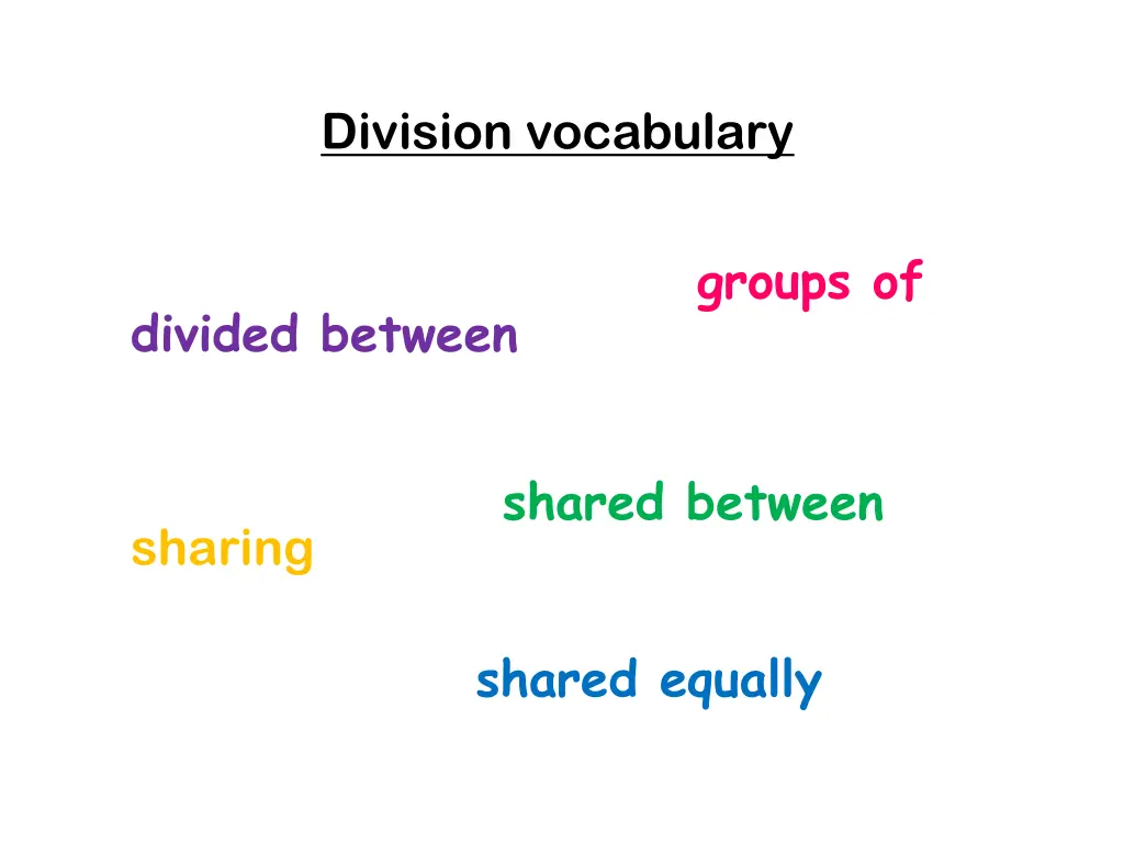 division vocabulary