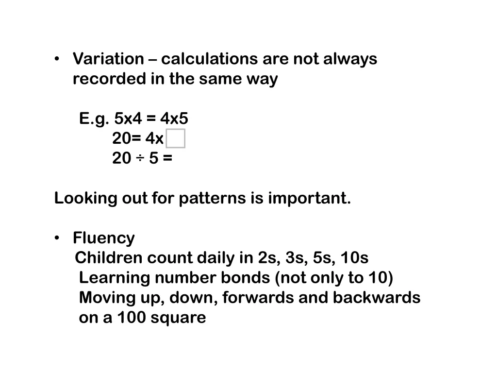 variation calculations are not always recorded