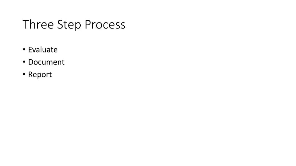 three step process
