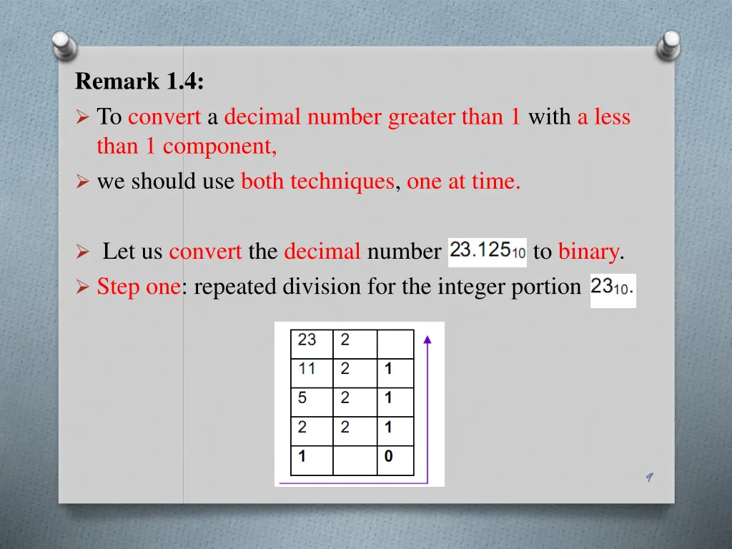 remark 1 4 to convert a decimal number greater