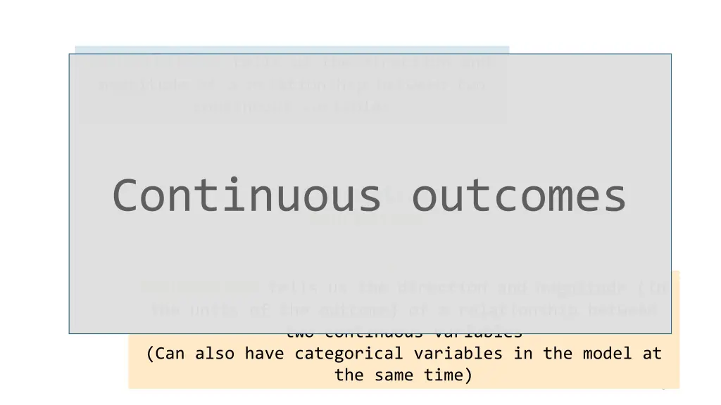 correlation tells us the direction and magnitude 1