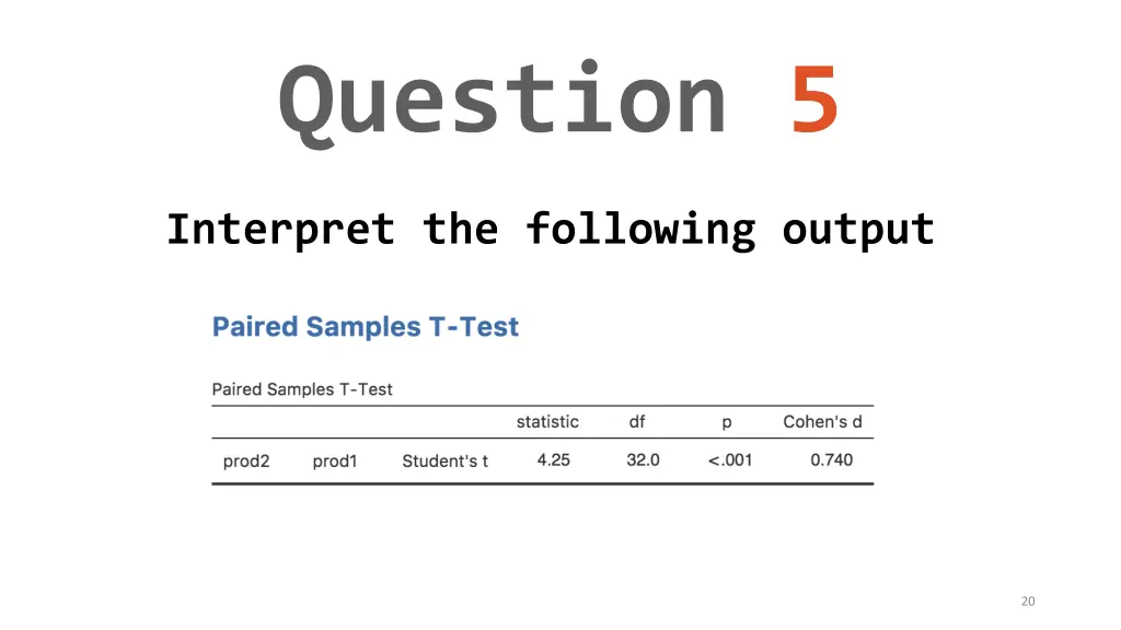question 5