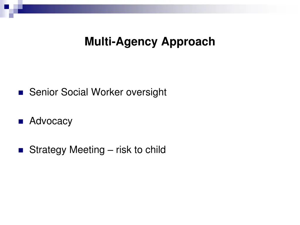 multi agency approach