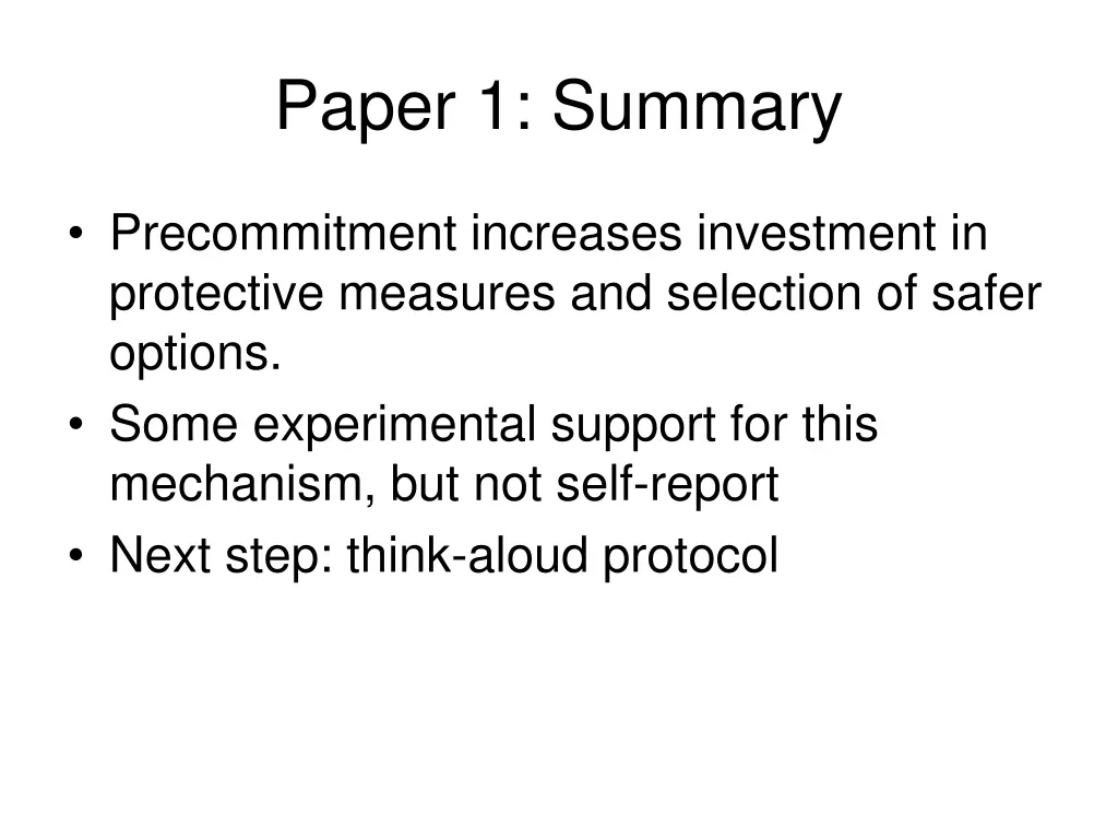 paper 1 summary