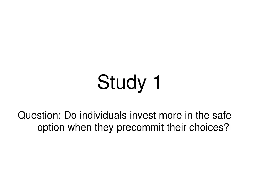 study 1