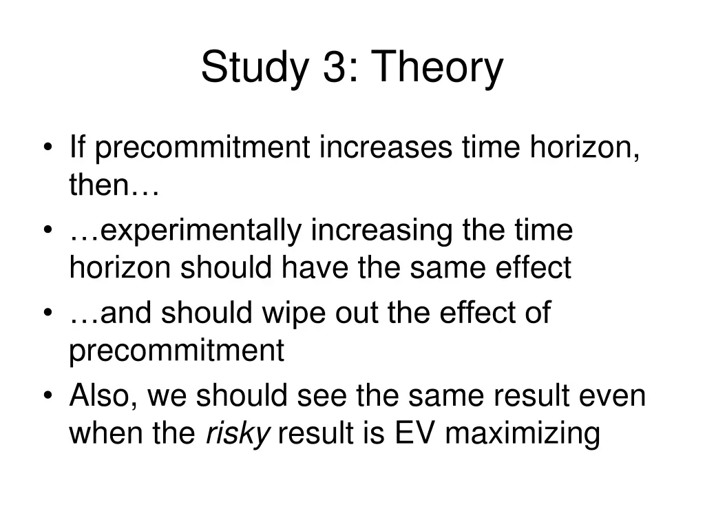 study 3 theory