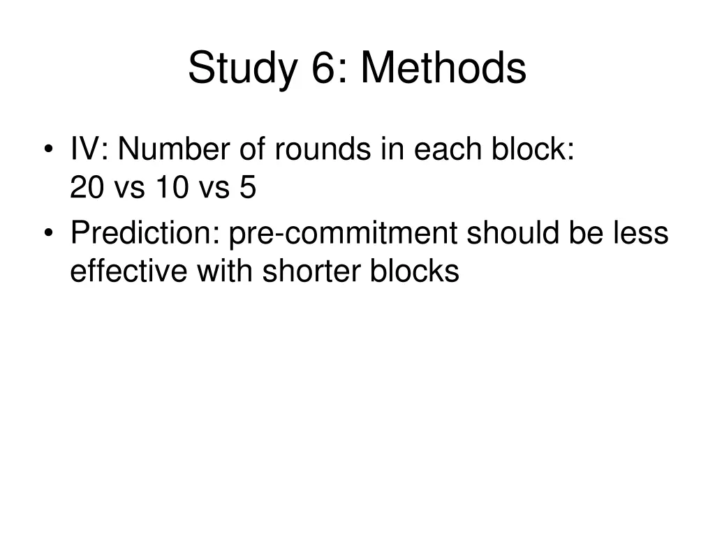 study 6 methods