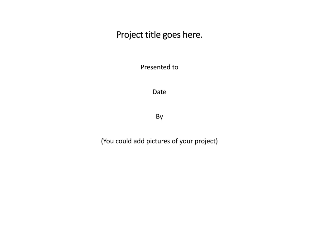 project title goes here project title goes here