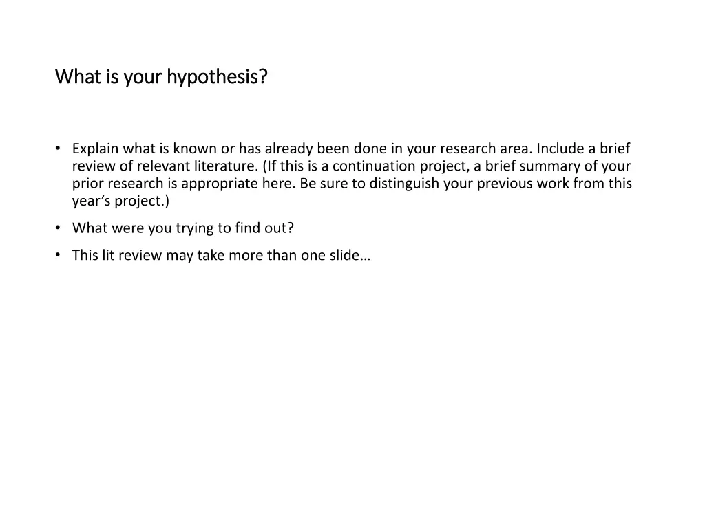 what is your hypothesis what is your hypothesis