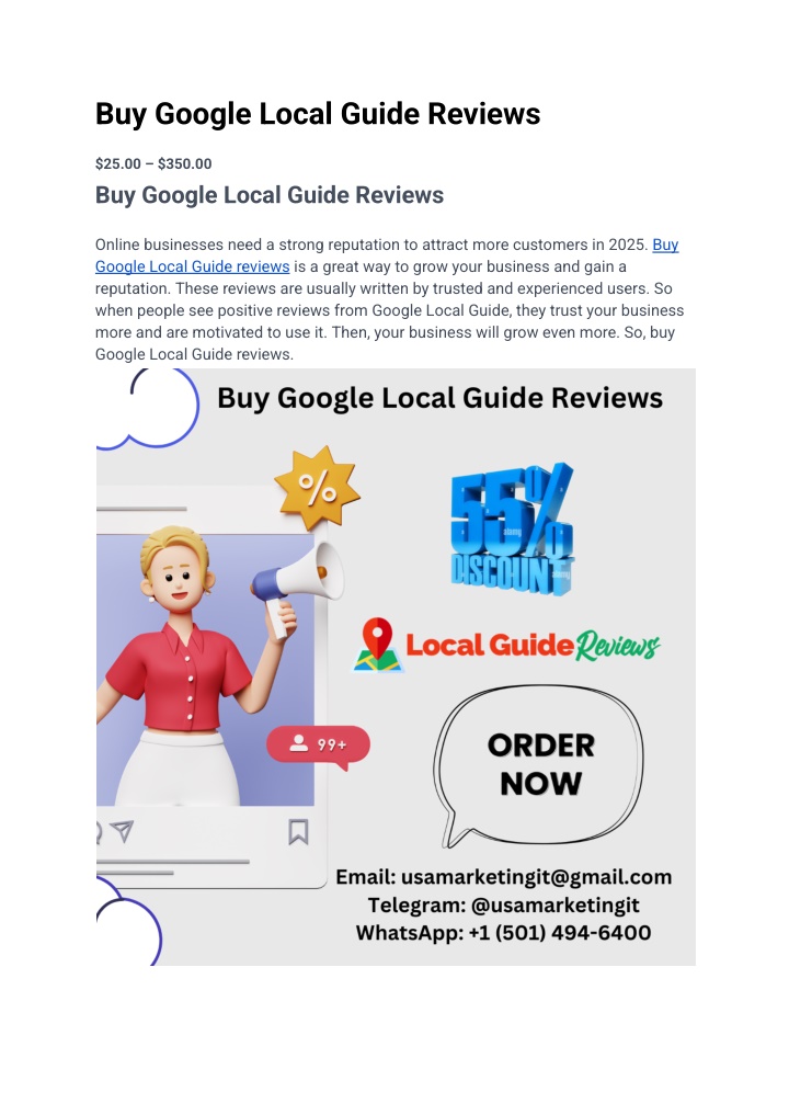 buy google local guide reviews