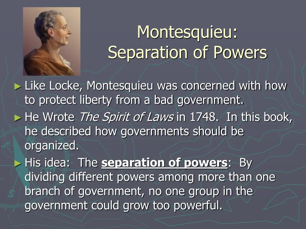 montesquieu separation of powers