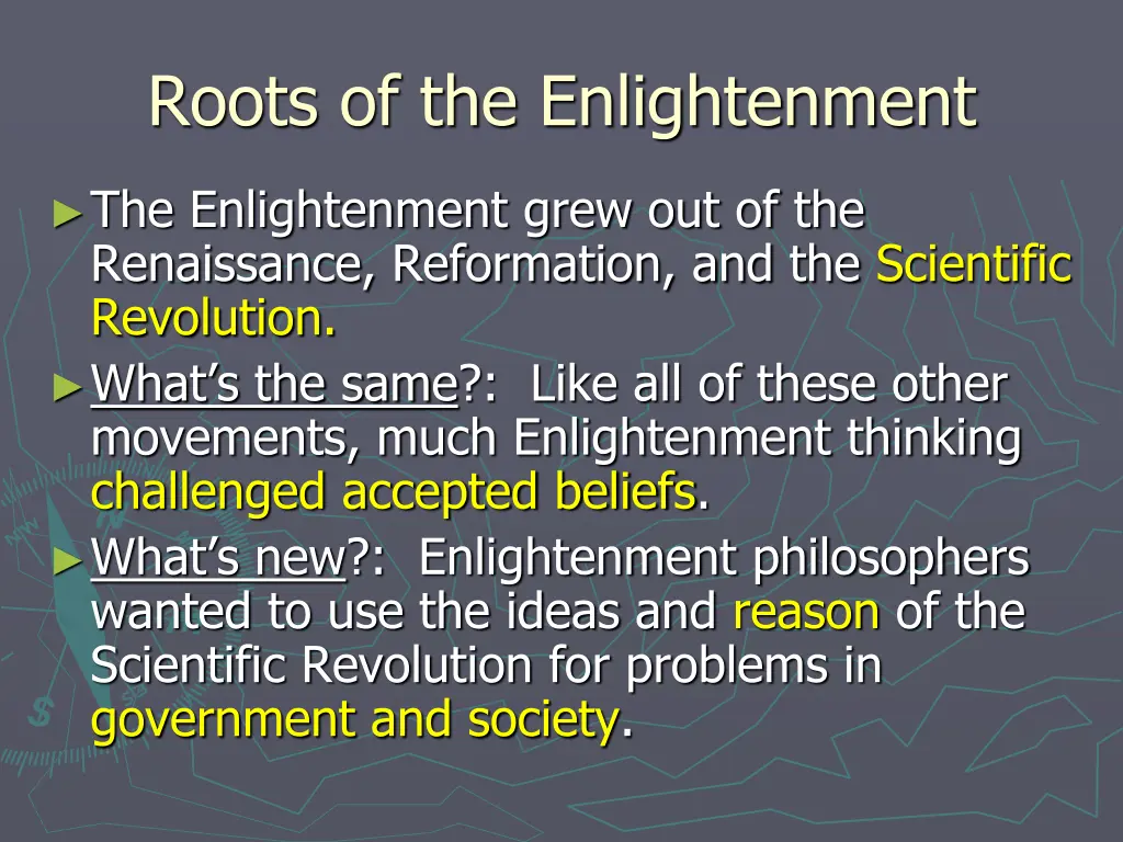 roots of the enlightenment